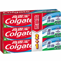 高露潔 三重功效牙膏 清涼薄荷 160g 2+1入