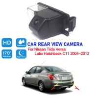 HD CCD 1080*720 Fisheye Rear View Camera For Nissan Tiida Versa Latio Hatchback C11 2004~2012 Car Backup Parking Accessories