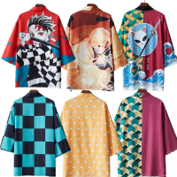 Kostum cosplay Demon Slayer Haori, Kimono, Yukata untuk peminat.