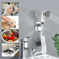 3 Modes For Home Bathroom Kitchen Shower head Adjustable Faucet Adapter Set Faucet Diverter Valve Handheld