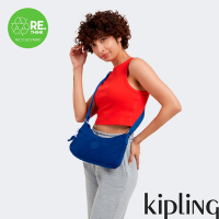 Kipling 夏日靛青藍中型斜背包-AYDA