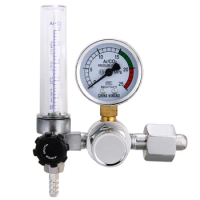 Gas Meter CO2 Pressure Reducer Argon Regulator Easy Read Pressure Reducer Zinc Alloy Handheld Decrease Manual Measure Tool Gauge