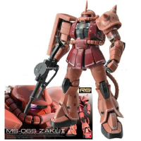 In Stock Bandai RG Gundam MS-06S Zaku 2 Action Figure Principality of Zeon Char Aznable Custom Mobile Suit Gundam Model Kit Toy