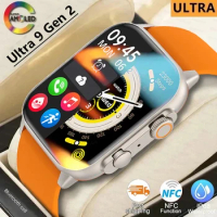 NEW 2024 Smart Watch 9 Real Fixed Screw 49mm 2.19" Amoled Screen with ECG NFC Game Wireless Charge 450Mah Men Women For Sports