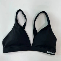 Dfyne Origin เสื้อครอปสำหรับผู้หญิงเปิดหลังคอวีเสื้อออกกำลังกายฟิตเนสยิมเสื้อครอปบราโยคะเสริมฟองน้ำก