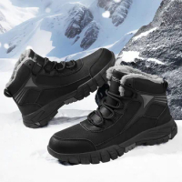 Winter Hiking Shoes for Men Shoes Warm Hiking Booties Men Winter Booties Men Outdoor Trekking Shoes Men Hiking Shoes