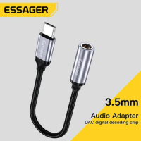 Essager Type C to 3.5mm Earphone Jack AUX USB C Cable Headphones Adapter 3.5 Jack Audio cable For Huawei P20 Xiaomi Mi 10
