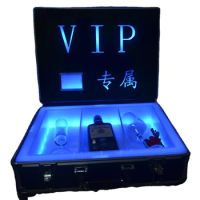 Battery Powered Rgb Color Changing Nightclub Restaurant Party Bar Red Wine Acrylic Led Display Box Led Liquor Bottle Display