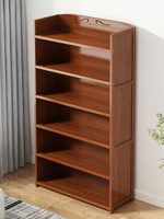 書架落地置物架非實木書柜家用簡易兒童一體靠墻收納柜子桌上多層