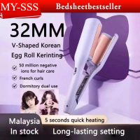 MY-SSS Water Wave Hair Curler Egg Roll Kerinting Rambut French Egg Roll Curling Iron Big
