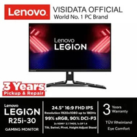 Lenovo Legion R25i-30 Gaming Monitor 24.5"FHD 99% sRGB, 90% DCI-P3 165Hz Anti glare