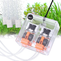 Aquarium Air Pump Adjustable Fish Tank Air Bubbler Quiet Oxygen Fishtank Aerator Pump 2W/3W/10W for 