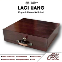 TEMPAT UANG Laci Uang Kasir / Kotak Tempat Uang Untuk Toko, Warung Kayu Jati Kuat Kokoh Bergaransi