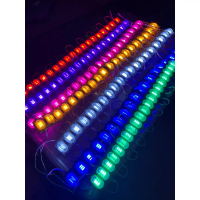 Dây led trang trí ô tô 12v/24v. Dây led mắt trâu 10 mắt các màu