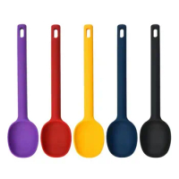 1 Pcs Silicone Large Stirring Spoon Salad Spoon Cooking Seasoning Spoon Ice Cream Cake Spoons Kitchen Tool Silicone Kitchenware