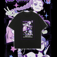 เสื้อยืด [ Cotton] Baju  Kpop Demon Hunters baju Kpop Huntrix เสื้อ Rumi Zoey Mira Huntrix กราฟิก Le