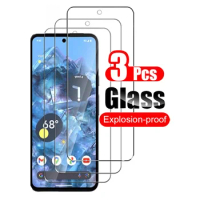 3Pcs Tempered Glass For Google Pixel 8A 8 Pro 7 7A 6 6A 5 5A 4 4A 3 3A XL 2.5D 9H Screen Protector Transparent Phone Film