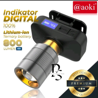 SENTER KEPALA AOKI ZOOM DIGITAL 800 LUMENS AK-3501A