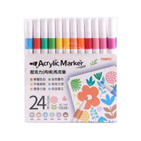 Acrylic Marker 節奏24色壓克力丙烯馬克筆/彩色筆/麥克筆/嘜克筆/美工筆/彩繪筆 AC-150
