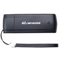 Wireless 4G Portable Hotspot Fdd Lte Mobile Wifi Usb Modem Router 100Mbps 4G Lte Wifi Dongle Sim Card Slot Network Card（Black）