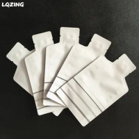 White Bottle Shape Vacuum Smell Proof Bag Travel Portable Heat Sealed Coffee Pouch Foil Bags for Samping Cosmetic Liquid Packing