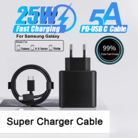 PD 25W Super Fast Charger For Samsung Galaxy S20 S21 S22 S23 Ultra Note 20 Plus Fast Charging USB C To Type C Cable Accessories