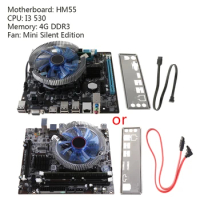 1 Set HM55 Computer Motherboard Lga 1156 Memory Fan Desktop Mainboard