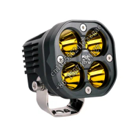 3" Mini Motorcycle Driving Light Square Yellow White Led Spotlight 12V 24V Off-road Fog Lamp For Truck 4X4 4WD Car Accessories