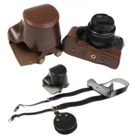 PU Leather Camera Bag Half Body Skin For Canon EOS M6 II EOSM6 II M6 Mark II Camera case Protective Body Cover