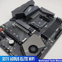 Motherboard For Gigabyte AM4 4XDDR4 128GB ATX Desktop Mainboard X570 AORUS ELITE WIFI