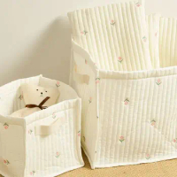 Cute embroidery finishing basket Baby bottle diaper doll storage basket in stock