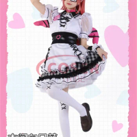 COSER TRIBE Anime Game NIJISANJ Honma Himawari Lolita Halloween Carnival Role Play Costume Complete Set