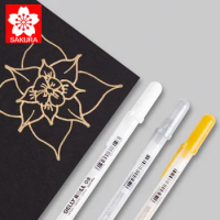 Sakura 3P White Gold Silver Gelly Roll Pens Highlight Pen Gel Ink Pens Art Painting Pens White Highlight Marker Pen