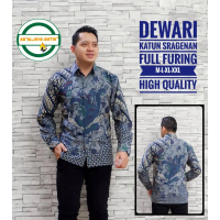 DEWARI ALJAYA KEMEJA BATIK PRIA SOLO LENGAN PANJANG PENDEK LAPIS FURING ATASAN PREMIUM MODERN ORI Fi