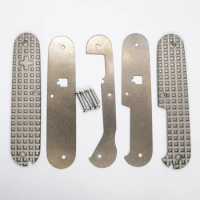 1 Pair Custom Made Titanium Alloy Scales with CorkScrew Cut-Out for 91mm Victorinox Swiss Army Knife Scales for SAK 91 mm