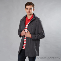 ROBERTA 諾貝達 修身長版款 都會夾克外套(灰色)
