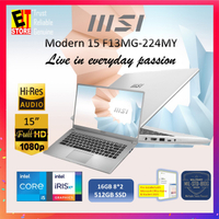 Real and effective MSI Laptop Modern 15 F13MG-224MY- Intel I5-1335U /16GB OR 32GB RAM /512GB/ 15.6 F