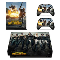 PUBG Playerunknown's Battlegrounds Skin Sticker Decal For Microsoft Xbox One X Console and 2 Controllers For Xbox One X Sticker