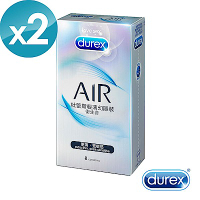 Durex杜蕾斯 AIR薄幻隱裝衛生套 2盒組(8入/盒 x 2盒)