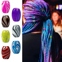 50pcs/bag Resin Colored Hair Beads For Braids Women Girl Kids