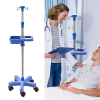 Gantungan Infus Portable Roda Abs 5 Stainless Standar Infus Tiang Infus Roda Portable  Ketinggiannya