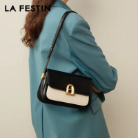 LA FESTIN 2024 New Shoulder Crossbody Bag Women's bag Leather Bag Female Bags Small Square Bag Fashion Designer Ladies Bags