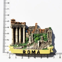 resin refrigerator sticker Ancient Roman Buildings italy