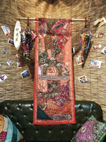 現貨印度尼泊爾東南亞風重工刺繡釘珠亮片掛毯壁掛桌旗茶幾布桌布