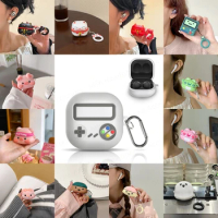 New For Samsung Buds FE Buzz 2 Pro Live Case Soft Silicone Cover 3D cartoon games console/Lucky Cat Case for Galaxy buds fe Pro