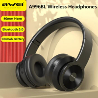 Awei A996BL Wireless Bluetooth Headphones With Mic Bluetooth 5.0 HiFi Handfree Earphones Headset For Phone PC Gaming Earphones
