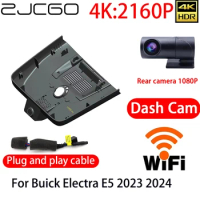 ZJCGO 4K DVR Dash Cam Wifi Front Rear Camera 24h Monitor For Buick Electra E5 2023 2024