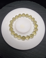 Gelang Batu Meteorite LDG Libyan Desert Glass Lechatelierite 5A Full NAtural 10.5mm A109