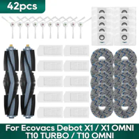 Compatible For Ecovacs X1 OMNI / T10 PLUS / T10 TURBO / T10 OMNI Spare Parts Accessories Consume Hepa Filter Main Brush Mop Wipe