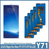 3/5/10pcs AMOLED For Vivo Y71 Y71i LCD 1724 1801i 1801 Display Touch Screen Digiziter Assembly Replacement For Vivo Y73 2018 LCD
